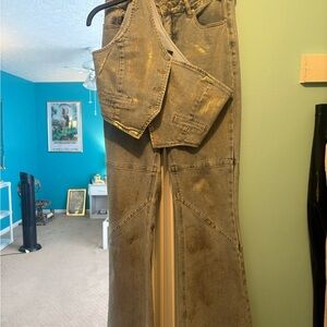 AFRM Metallic Denim Set